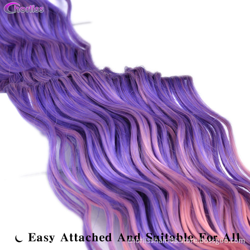 Wholesale Hot Selling Goddess Ombre Curly Water Wave For Women 30 Inch Deep Wave Crochet Braids In Synthetic Braiding Extensions